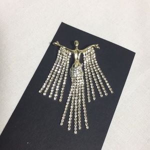 🍏50% OFF/3+...Dangling Rhinestone Tassel Dancer Brooch